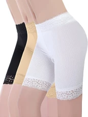 3 Pieces Lace Shorts Underwear Yoga Shorts Stretch Safety Leggings Undershorts for Women Girls (Black, Skin, White, XL-XXL) 3 Pieces Lace Shorts Underwear Yoga Shorts Stretch Safety Leggings Undershorts for Women Girls (Black, Skin, White, XL-XXL)