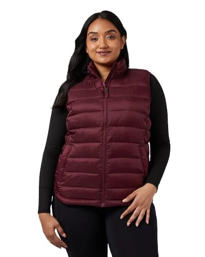 32 Degrees Women's Lightweight Recycled Poly-Fill Packable Vest | Zippered Pockets | Layering | Wate