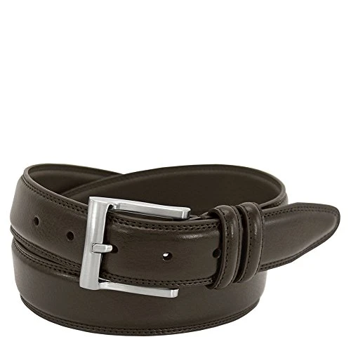 32mm Pebble Grain Leather Belt, Brown, 54