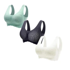 3Pcs Bras for Women Jacquard Lace Thin Non Wired Underwear Female Bralette Wide Straps Push Up Bra Full Coverage Women's Everyday Bras Soft Comfort Sports Bras Women 3Pcs Bras for Women Jacquard Lace Thin Non Wired Underwear Female Bralette Wide Straps Push Up Bra Full Coverage Women's Everyday Bras Soft Comfort Sports Bras Women
