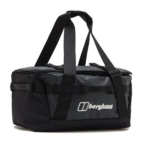 40L Holdall with AdaptaStrap Carry System and Lockable YKK Zips, Bag for Men & Women, Durable, Heavy Duty Luggage, Ideal for Travel, Camping, Holidays, Weekend, Sports (Black, 40 Litre)