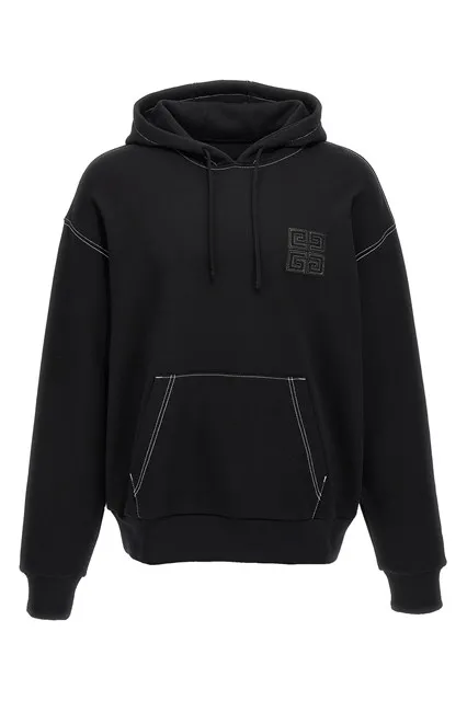 4G logo hoodie - Black