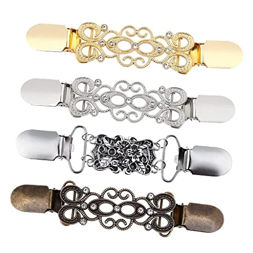 4pcs Retro Ladies Knit Cardigan Clip ClassicLips Clips for Blouse