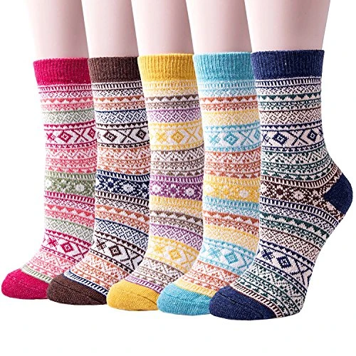 5 Pair Women's Thermal Thick Wool Socks Women Ladies Gifts