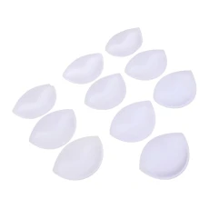 5 Pairs Swimsuit Underwear Inserts Bra Cups Inserts Push up Bra Pads Replacement Inserts Petals Lift Covers Plus Hanging Neck Sponge Material Women's White