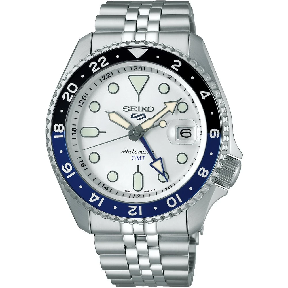 Sports SSK033K1 SKX GMT White Dial Automatic Mens Watch ilver