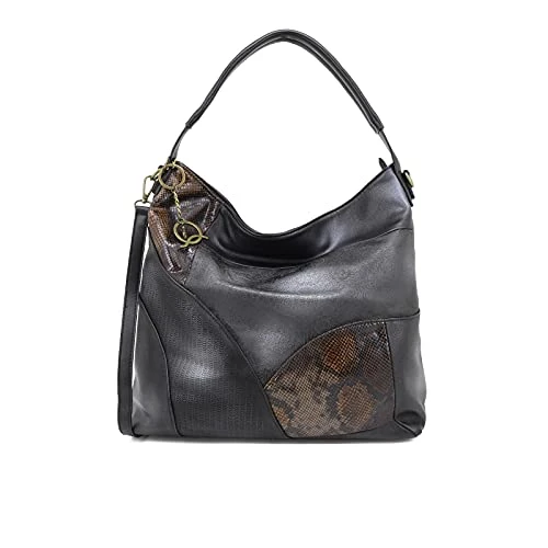 5010 Hobo Bags Women's Shoulder Bag, Black,