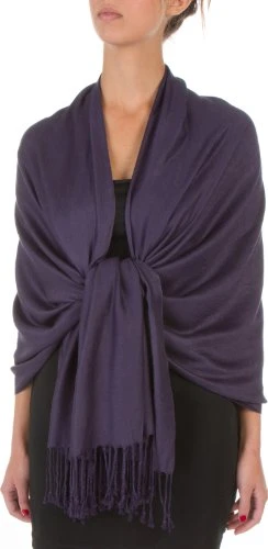 78" X 28" Rayon from Bamboo Soft Solid Pashmina Feel Shawl/Wrap/Stole - Eggplant