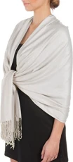 78" x 28" Silky Soft Solid Pashmina Feel Shawl/Wrap/Stole - Silver Gray 78" x 28" Silky Soft Solid Pashmina Feel Shawl/Wrap/Stole - Silver Gray