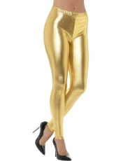 80s Metallic Disco Leggings, Gold , 1980's Fancy Dress, 1980s Dress Up Costumes 80s Metallic Disco Leggings, Gold , 1980's Fancy Dress, 1980s Dress Up Costumes