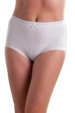 9 PACK : Womens Passionelle Ribbed White Super Soft Cotton Full Briefs [XXOS]