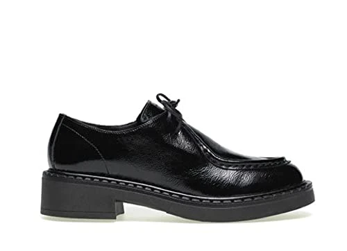 97Z6 Black Naplack Lace-up Shoe, Black, 8 UK