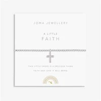 A Little Faith Silver Cross Children's Bracelet - Silver