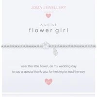 A Little Flower Girl Children's Bracelet - Silver