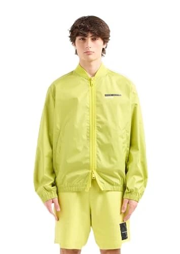 A | X  Men's Limited Edition Mixmag Bomber Jacket Outerwear, Yellow Plum, S