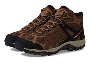 Accentor 3 Mid Sneakers for Men - Textile Lining - Round-Toe - Lace Closure - High-top Design, Earth, 11.5 UK