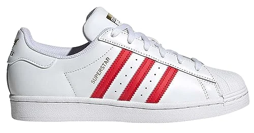 adidas Superstar Shoes Women's, Future White/Better Scarlet, 6.5 UK