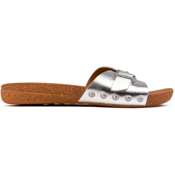 Adjustable Buckle Sandals - Silver