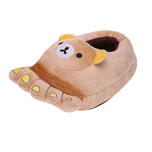 Adult Monster Feet Novelty Soft Plush Funny Animal Slippers Warm Home Shoes Bear, Asia(34-44)