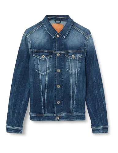 Adult MV842J Aged Denim jacket, Dark Blue 007, S