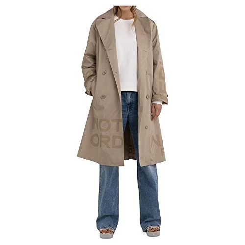 Adult W7772 Waterproof Cotton Twill Trench Coat, Sand 525, S