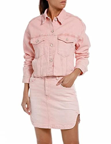 Adult W7794 Natural Dyed Comfort Denim jacket, Blush Pink 166, L