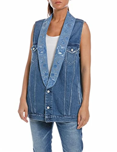 Adult W7797 Original Open-End Denim jacket, Medium Blue 009, XS