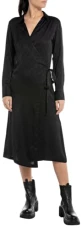 Adult W9023 Jacquard Viscose Satin Dress, Black 098, XXS Adult W9023 Jacquard Viscose Satin Dress, Black 098, XXS