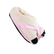 Adults Warm Plush Fluffy Comfortable Big Feet Toe Slippers Warm Home Shoes Pink, Asia(36-39)
