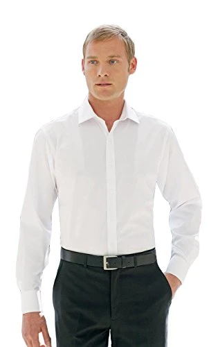 Alba Cotton Rich Slim Fit Shirt - Collar Size 14.5 - White - 16.5