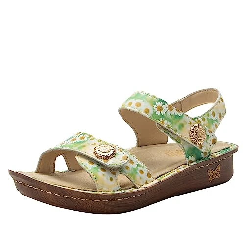 Alegria Womens Vienna Leather Daisies Sandals 6 UK