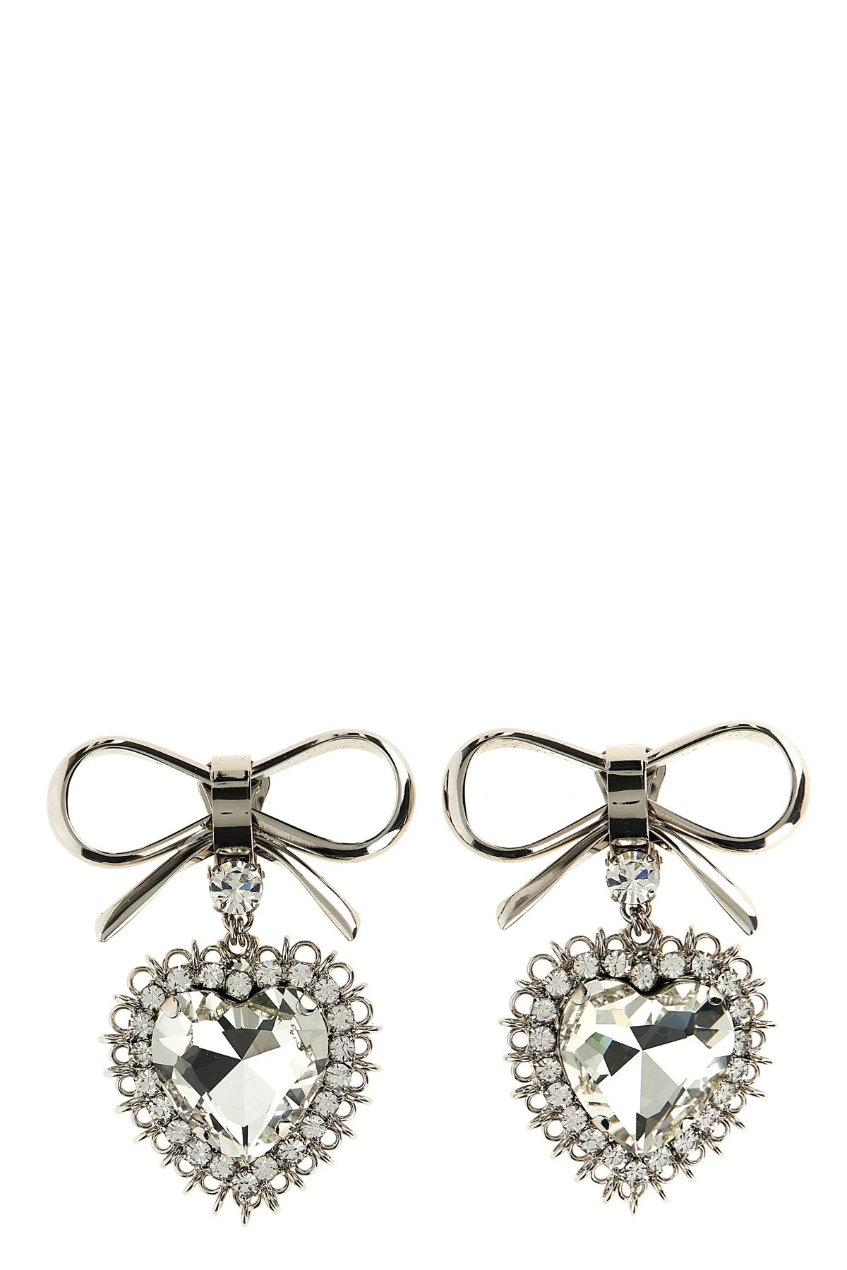 ALESSANDRA RICH Metal Bow Earrings