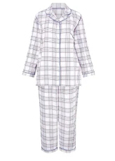 Alice Womens Check Print 100% Brushed Cotton Pyjamas Pink 20-22