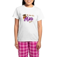 All Mad Pajamas Women's Novelty Cotton Pyjama Set, Comfortable PJ Sleepwear