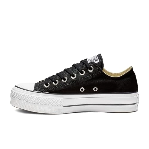 All Star Low Platform Trainers Black Black White - 6 UK