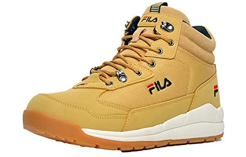 Alpha Mid Men Boot, Yellow (Chipmunk), 9.5 UK - Synthetic, Leather, Round Toe, Chukka, Lace-Up, Mid-