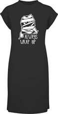 Always Wrap Up Ancient Mummy t-Shirt Dress Women's Adults Nightie Nightdress Black