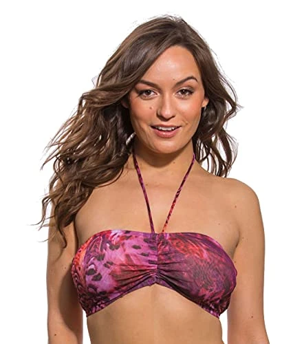 Amalfi Purple Tan Through Bandeau Bikini Top