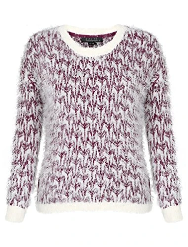 Amara Reya  Womens Sage Jacquard Knit Pattern Cardigan Damson Si...
