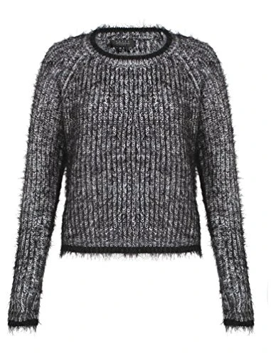 Amara Reya  Womens Snowdrop Fluffy Chunky Knit Jumper Top Anthra...
