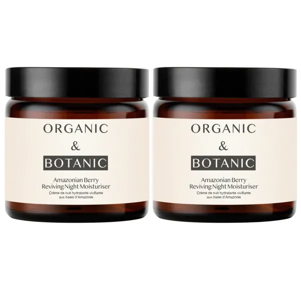 Amazonian Berry Night Moisturiser 60ml x Duo Pack - White