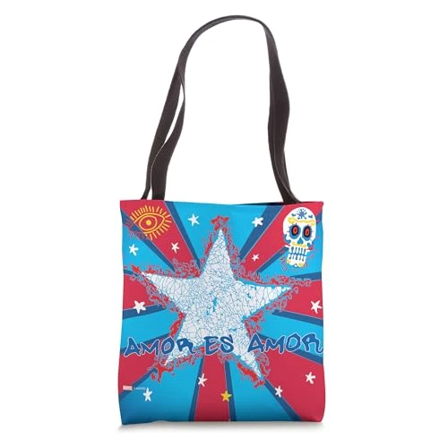 America Chaves Red White Blue Star Amor es Amor Tote Bag