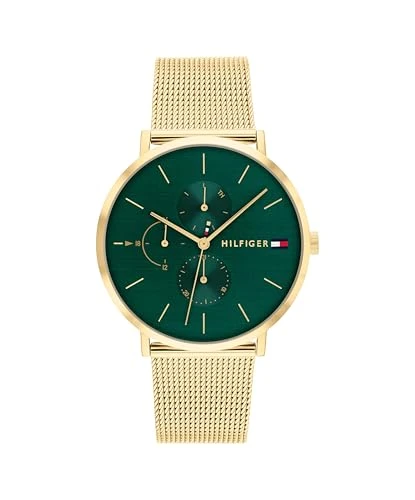 Analogue Multifunction Quartz Watch for Women with Gold Colored Stainless Steel mesh Bracelet - 1782766