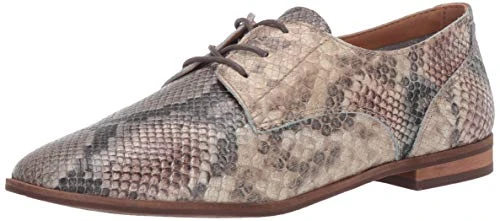 and Co. Women's Piper Oxford, Taupe Snake, 5 UK