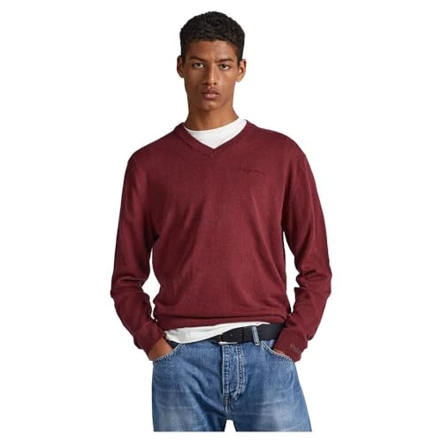 Andre V Neck Sweater M Red