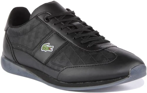 Angular 222 Men's Low Top Lace Up Leather Casual Trainers (Black, UK 11)
