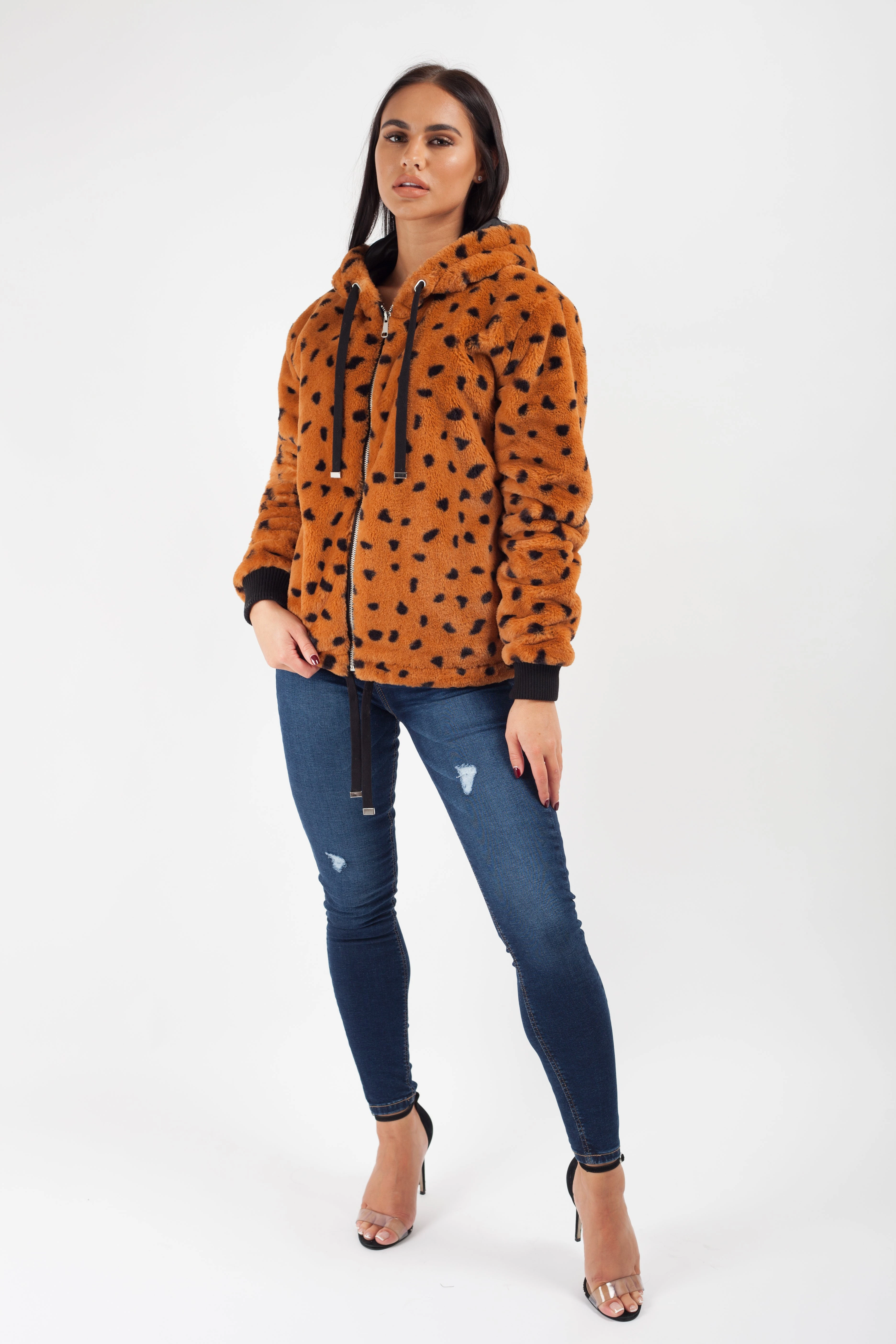 Animal Fur Hoody /