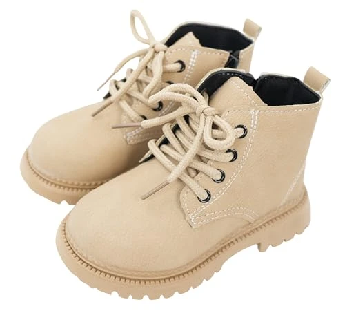 Ankle Boots for Girls Boys Waterproof School Boots Leather Lace Up Shoes Kids Spring Autumn Short Bo