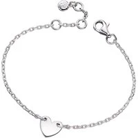 Anna Silver Heart Bracelet - 12cm