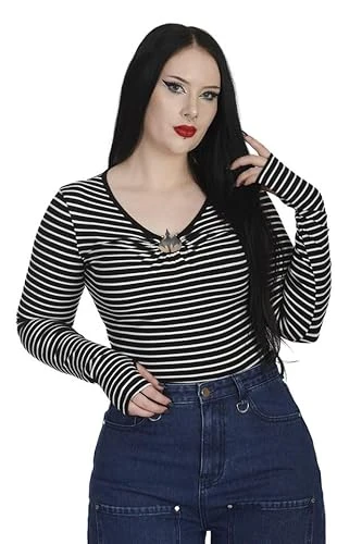 Anodyne Stripe Top, Black & White, M